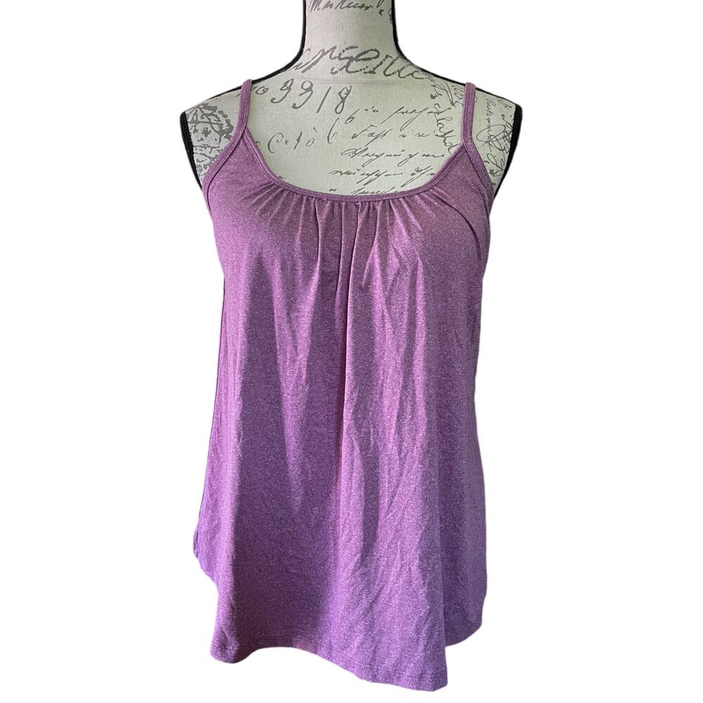32 Degrees Cool Purple Flowy Bra Cami Shirt Size Small